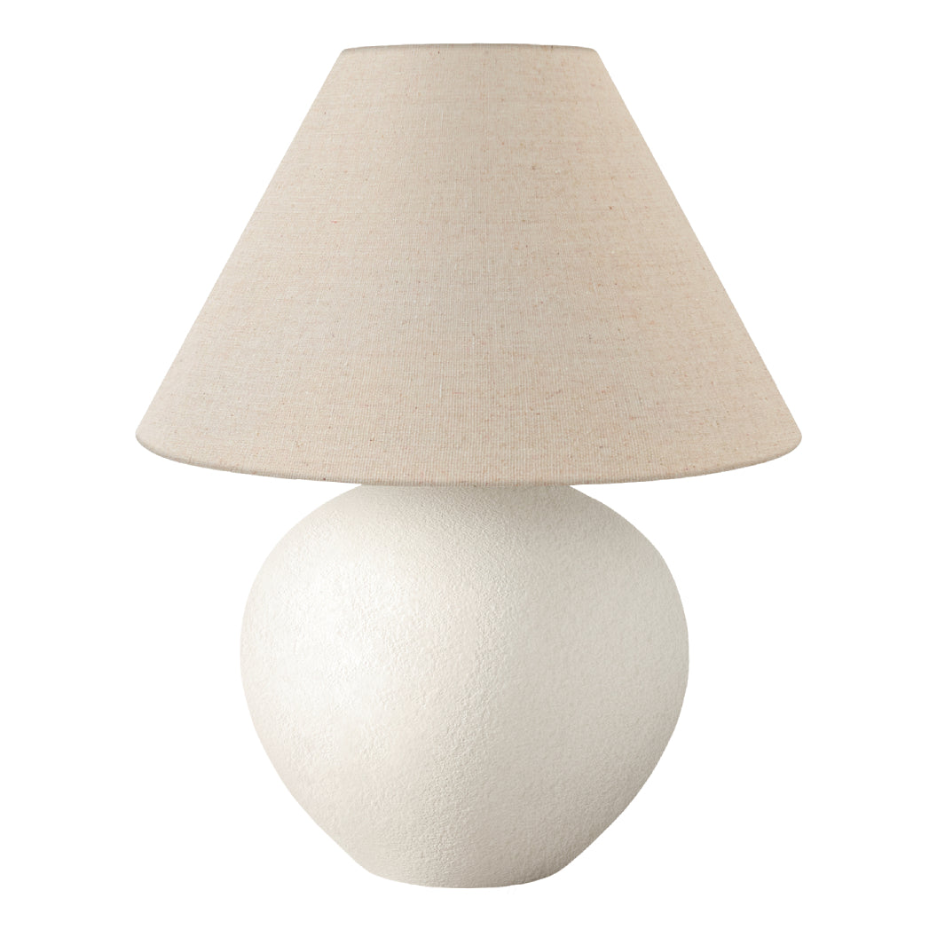 Lampe de table céramique beige 16 po
