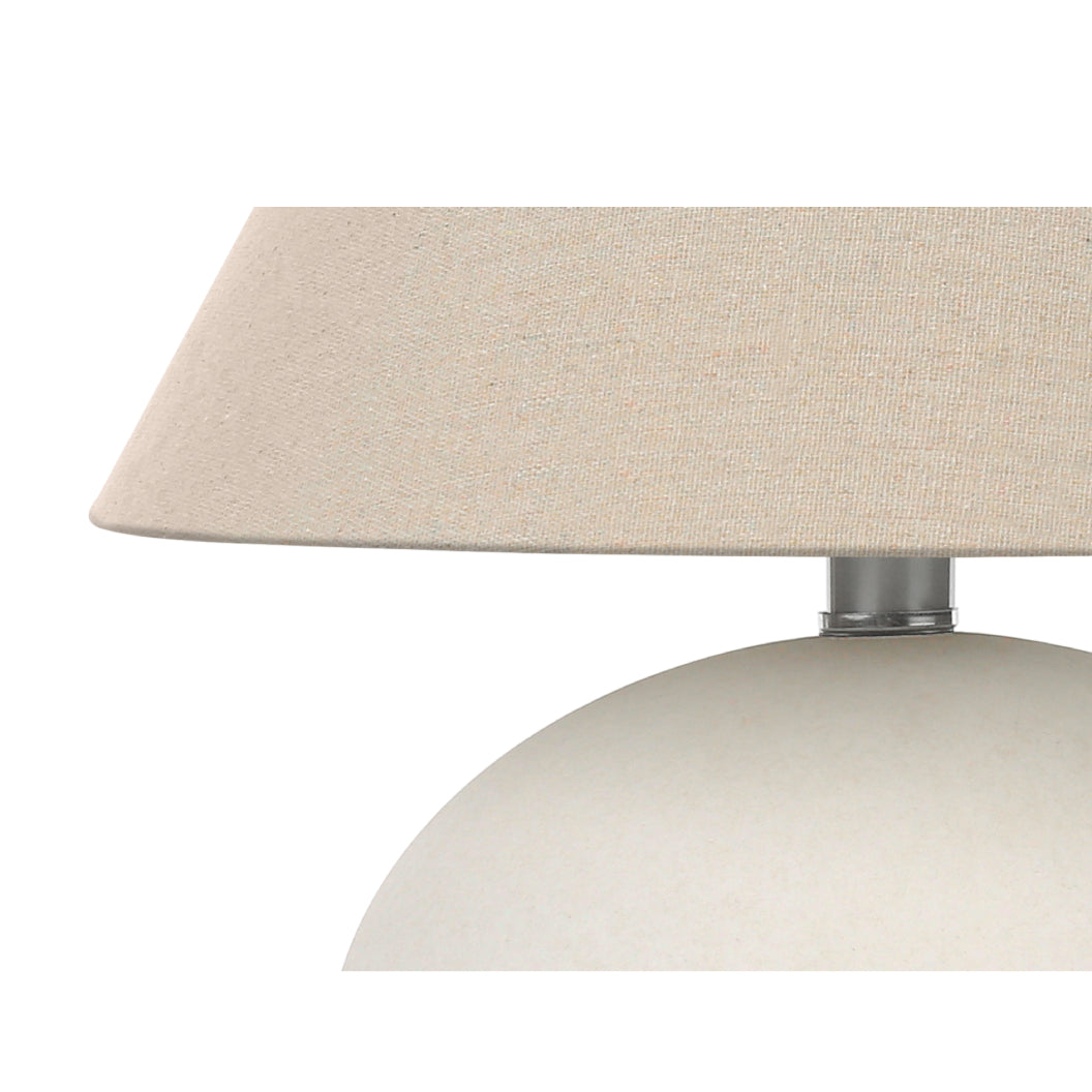 Lampe de table céramique beige 16 po