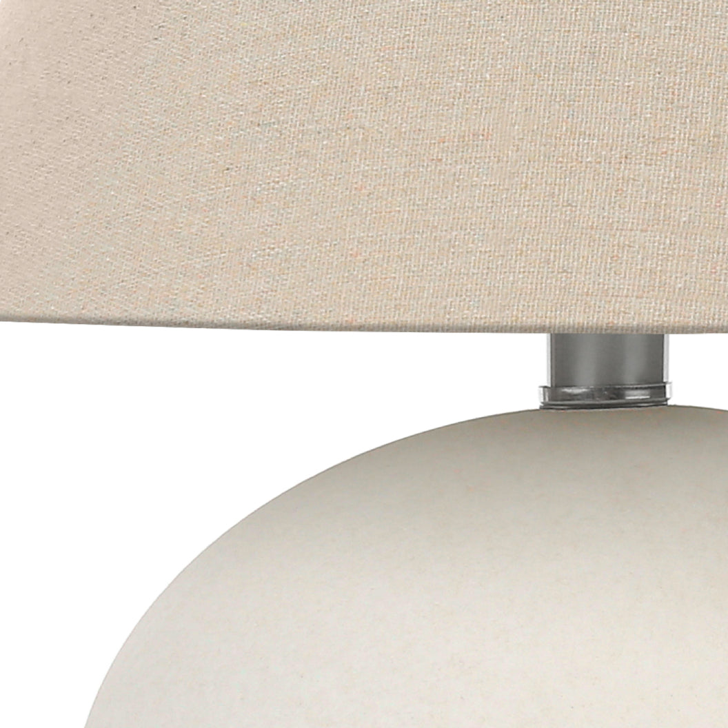 Lampe de table en céramique beige pâle 16 po - I 9631
