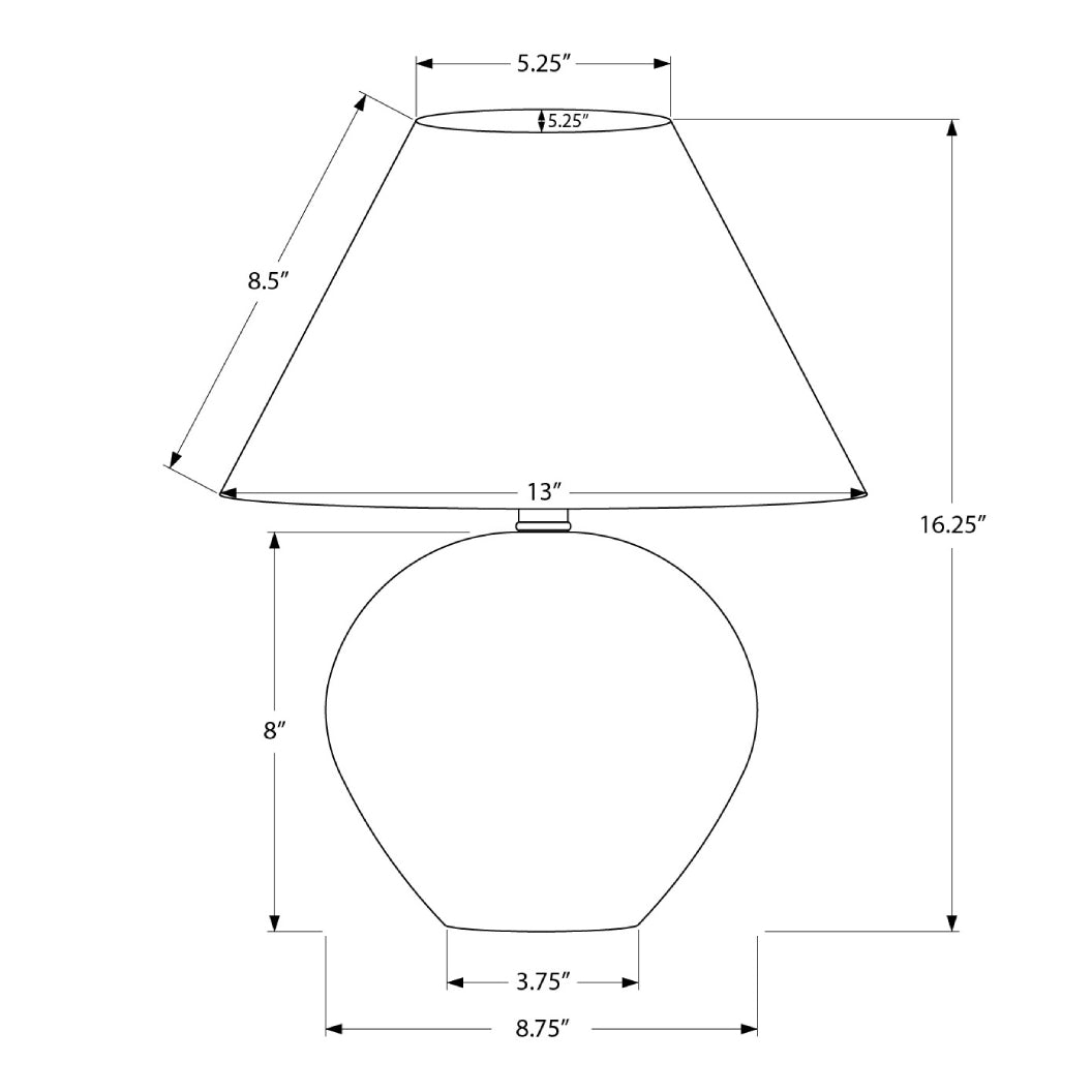 Lampe de table en céramique beige pâle 16 po - I 9631