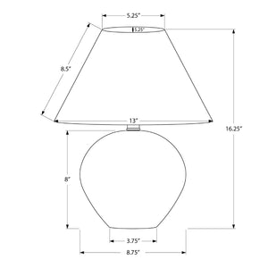Lampe de table en céramique beige pâle 16 po - I 9631