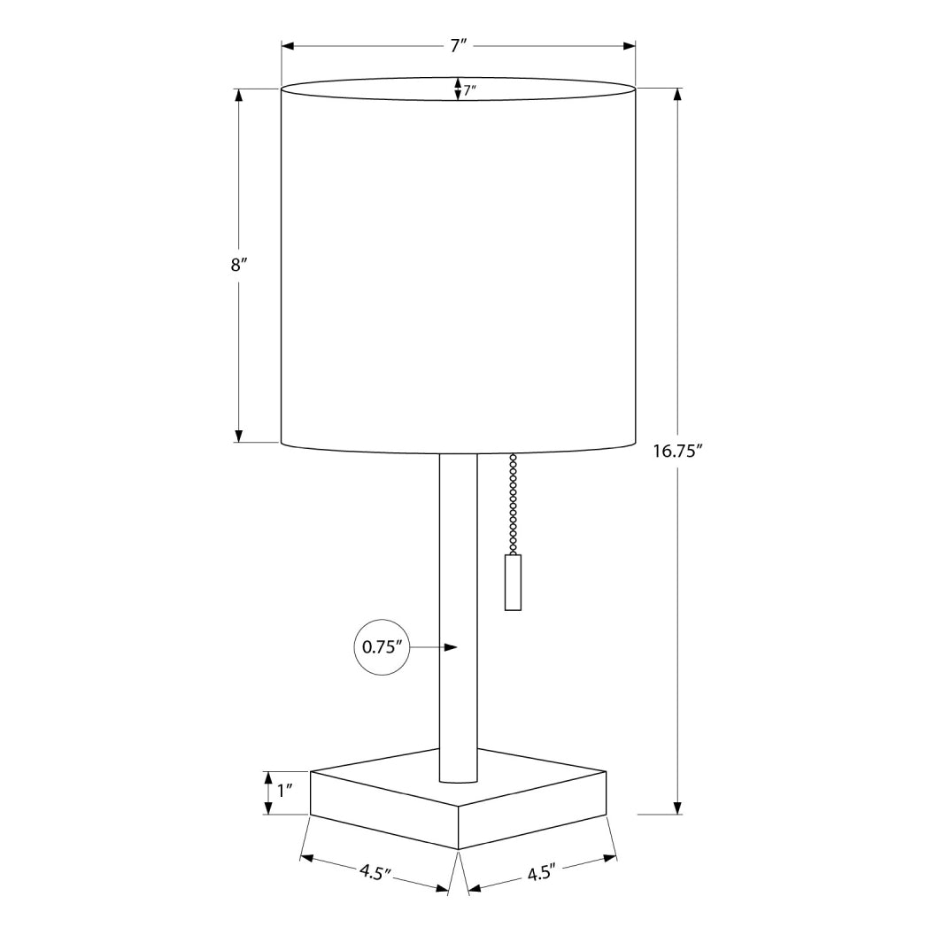 Ensemble de 2 lampes de table en métal noir avec port USB intégré 17 po - I 9650