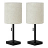 Ensemble de 2 lampes de table en métal avec port USB intégré 17 po - I 9649-9650
