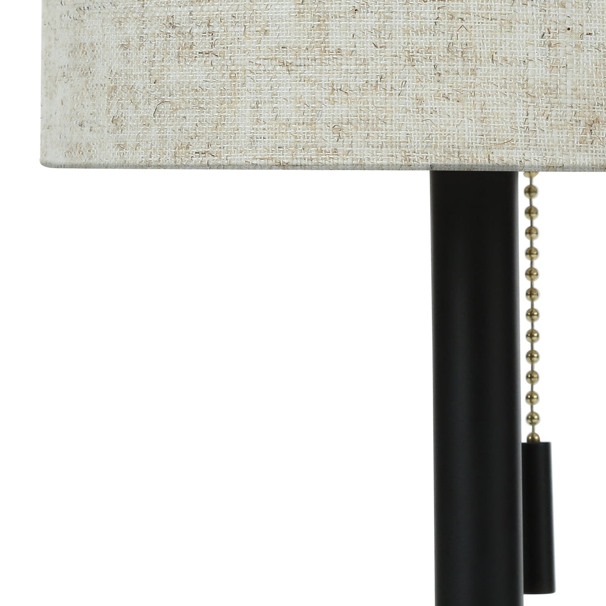 Ensemble de 2 lampes de table en métal noir 17 po.