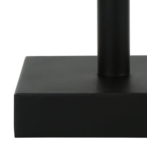 Ensemble de 2 lampes de table en métal noir 17 po.