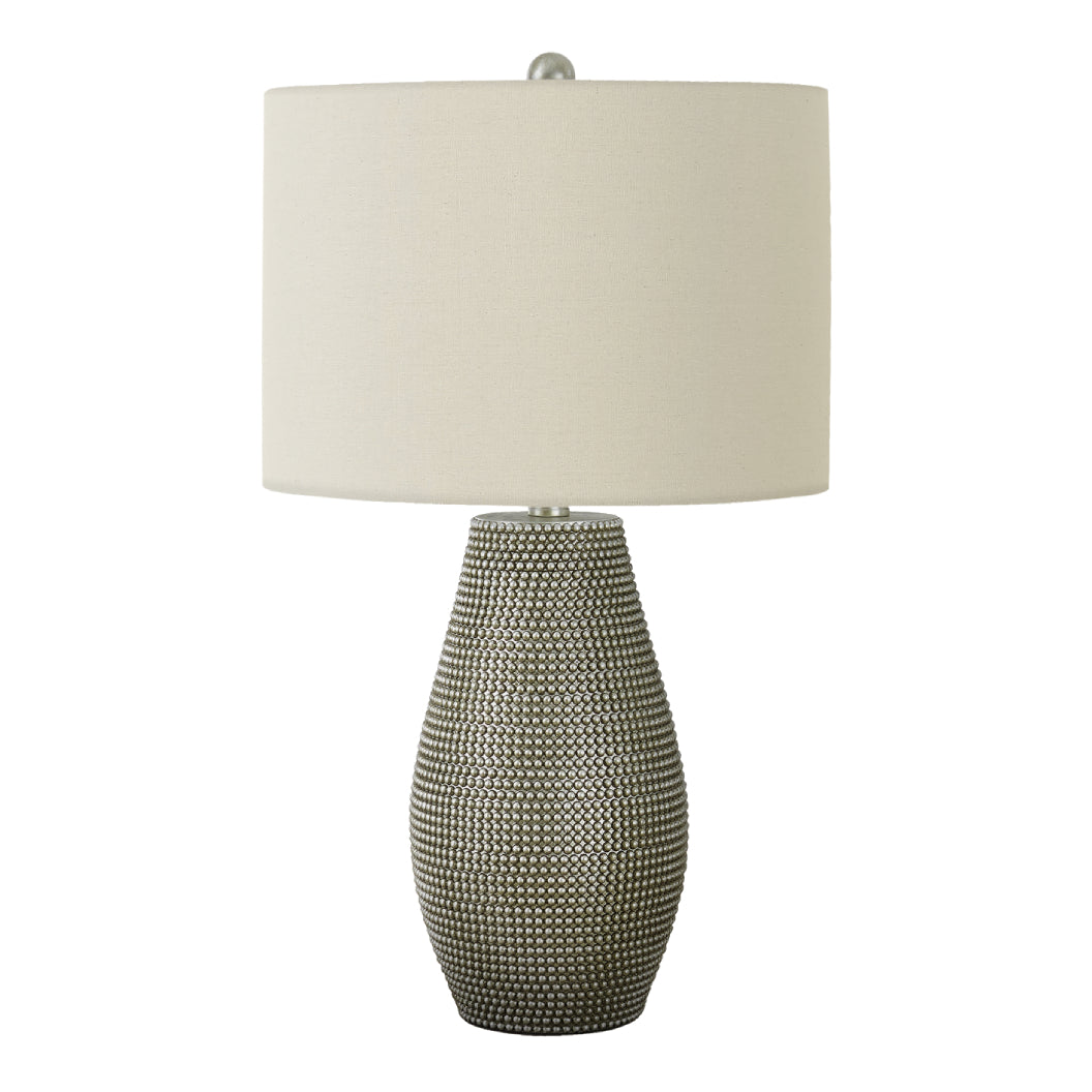 Lampe de table résine grise 24 po