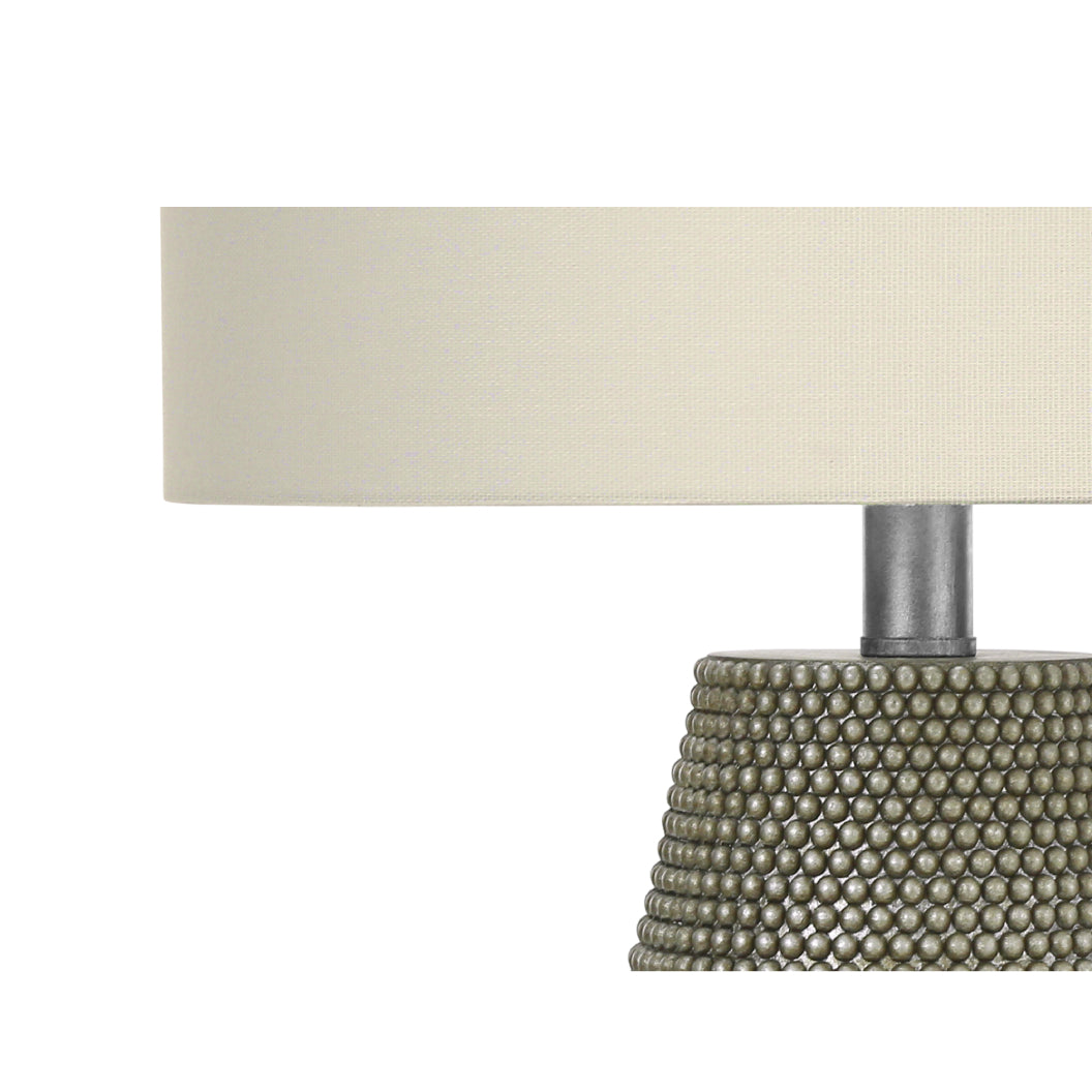 Lampe de table résine grise 24 po