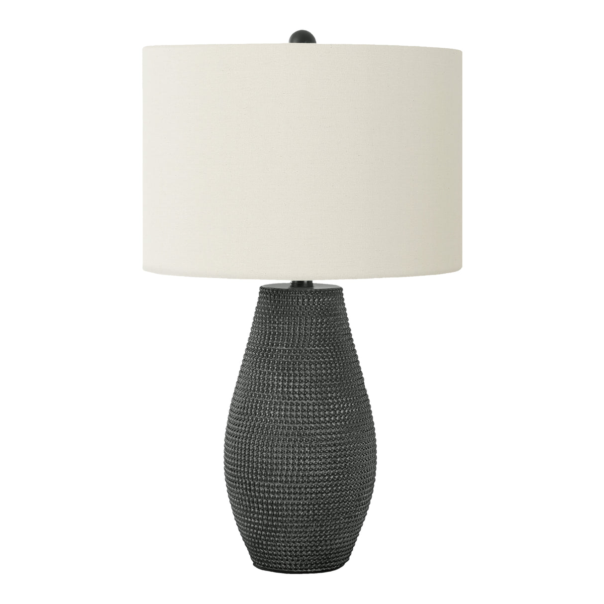 Lampe de table en résine noire texturée 24 po.