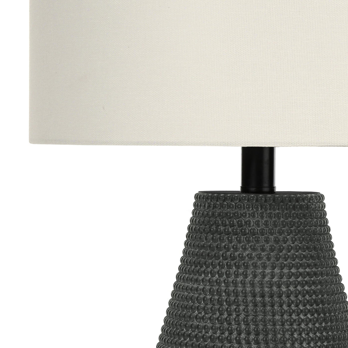 Lampe de table en résine noire texturée 24 po.