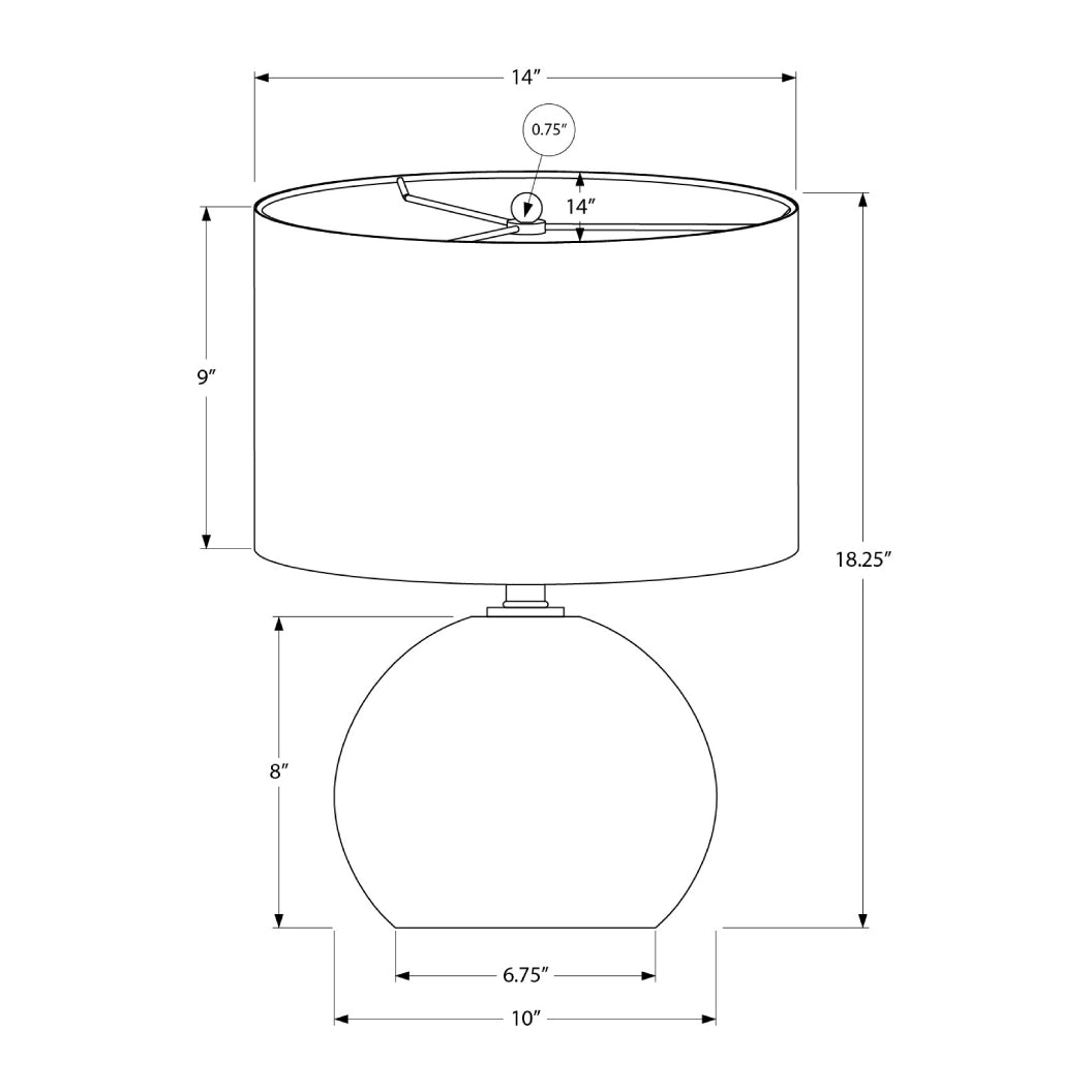 Lampe de table en céramique crème texturée 18 po - I 9630