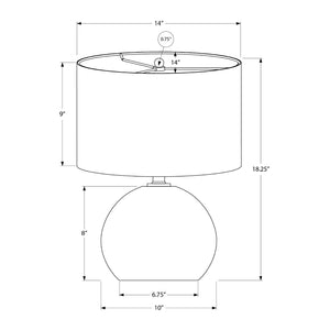 Lampe de table en céramique crème texturée 18 po - I 9630