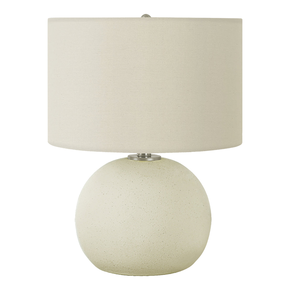 Lampe de table en céramique crème texturée 18 po.