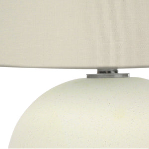 Lampe de table en céramique crème texturée 18 po.