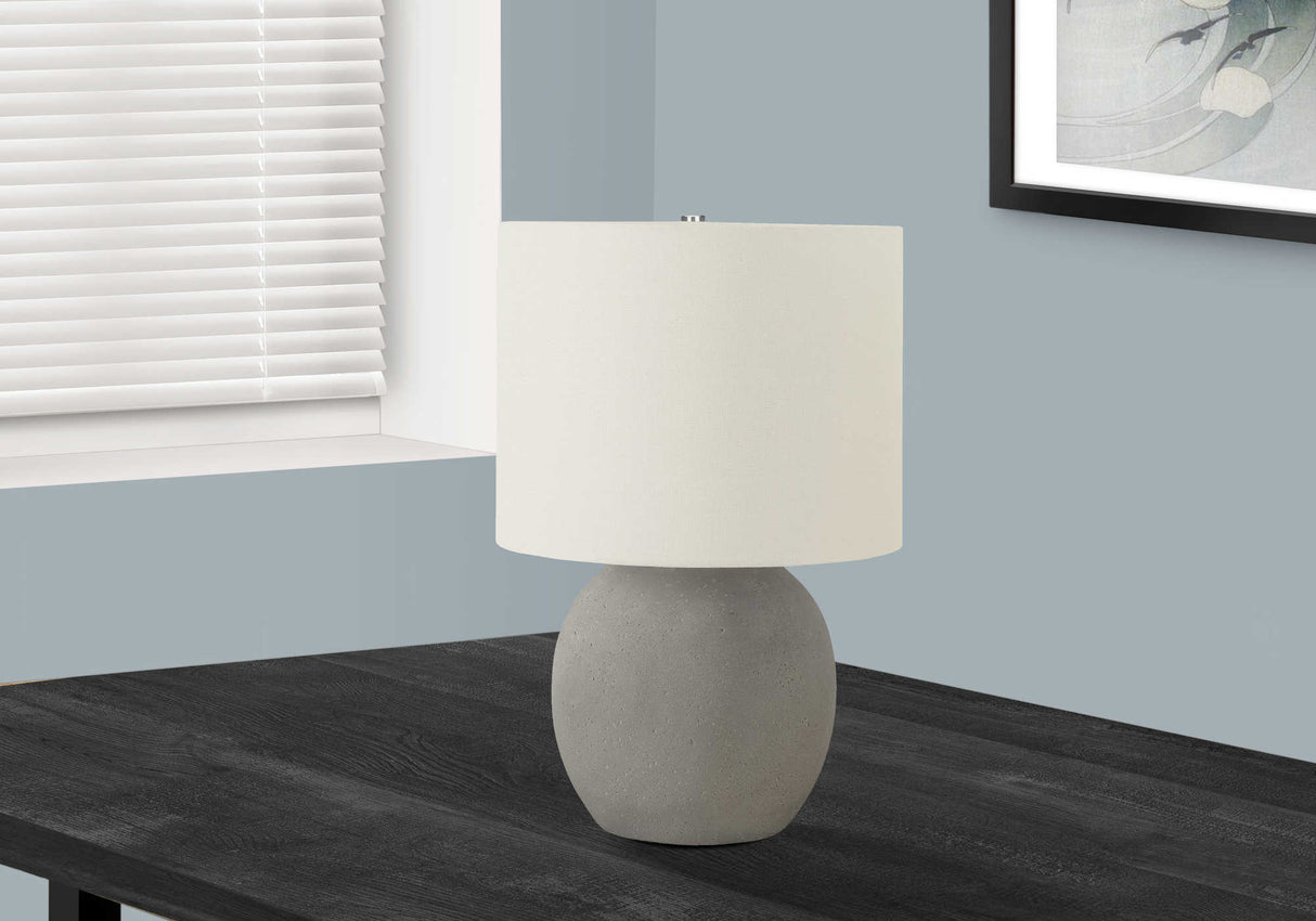 Lampe de table en béton gris 20 po.
