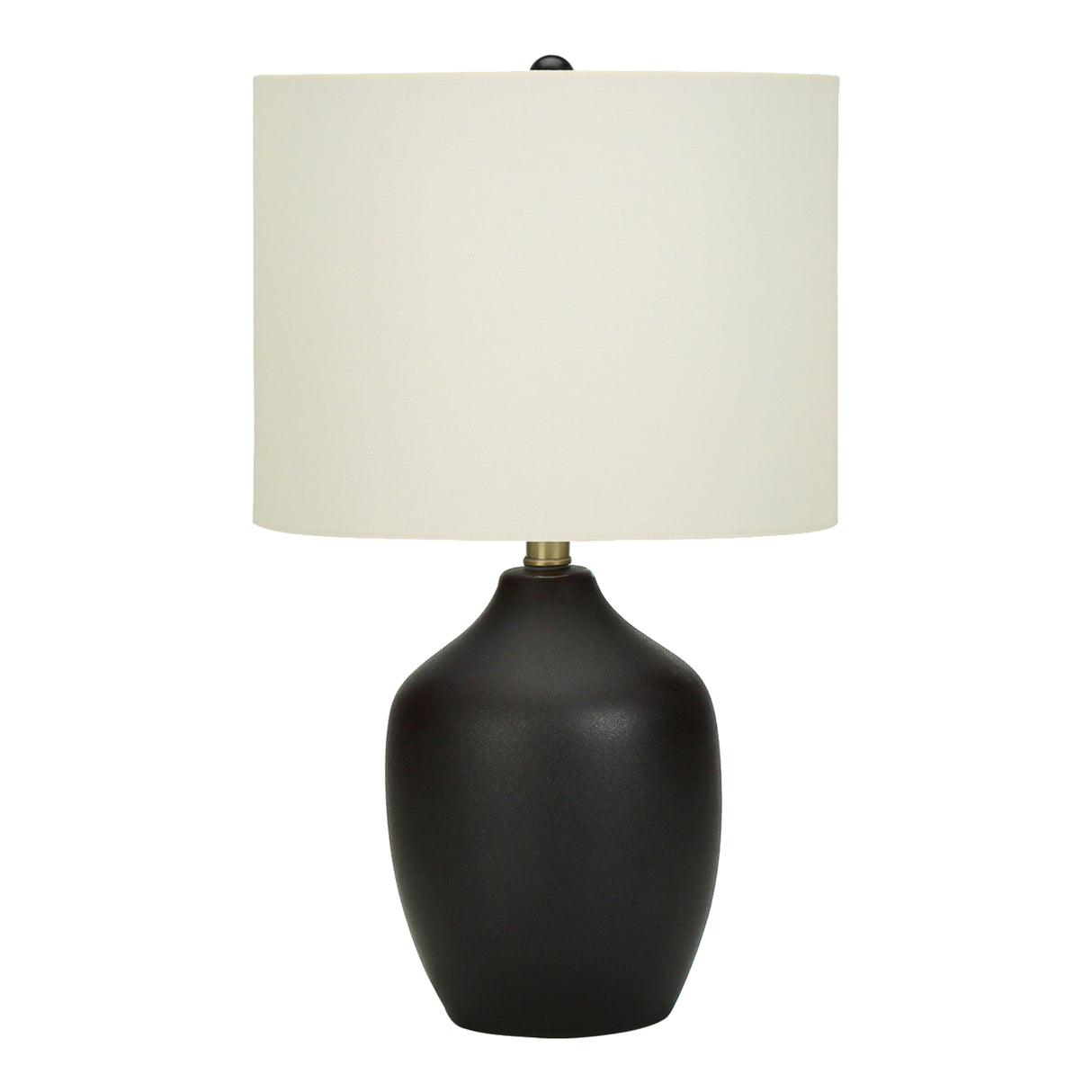 Lampe de table en céramique noire 22 po.