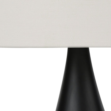 Ensemble de 2 lampes de table en métal noir 18 po.