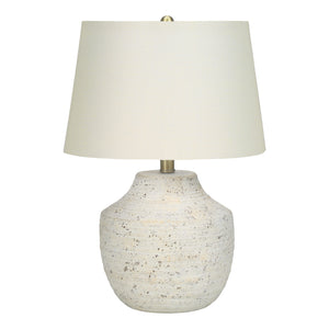 Lampe de table en béton crème 20 po.