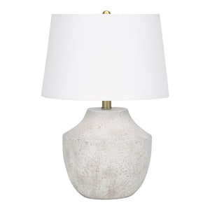 Lampe de table en béton crème 20 po.