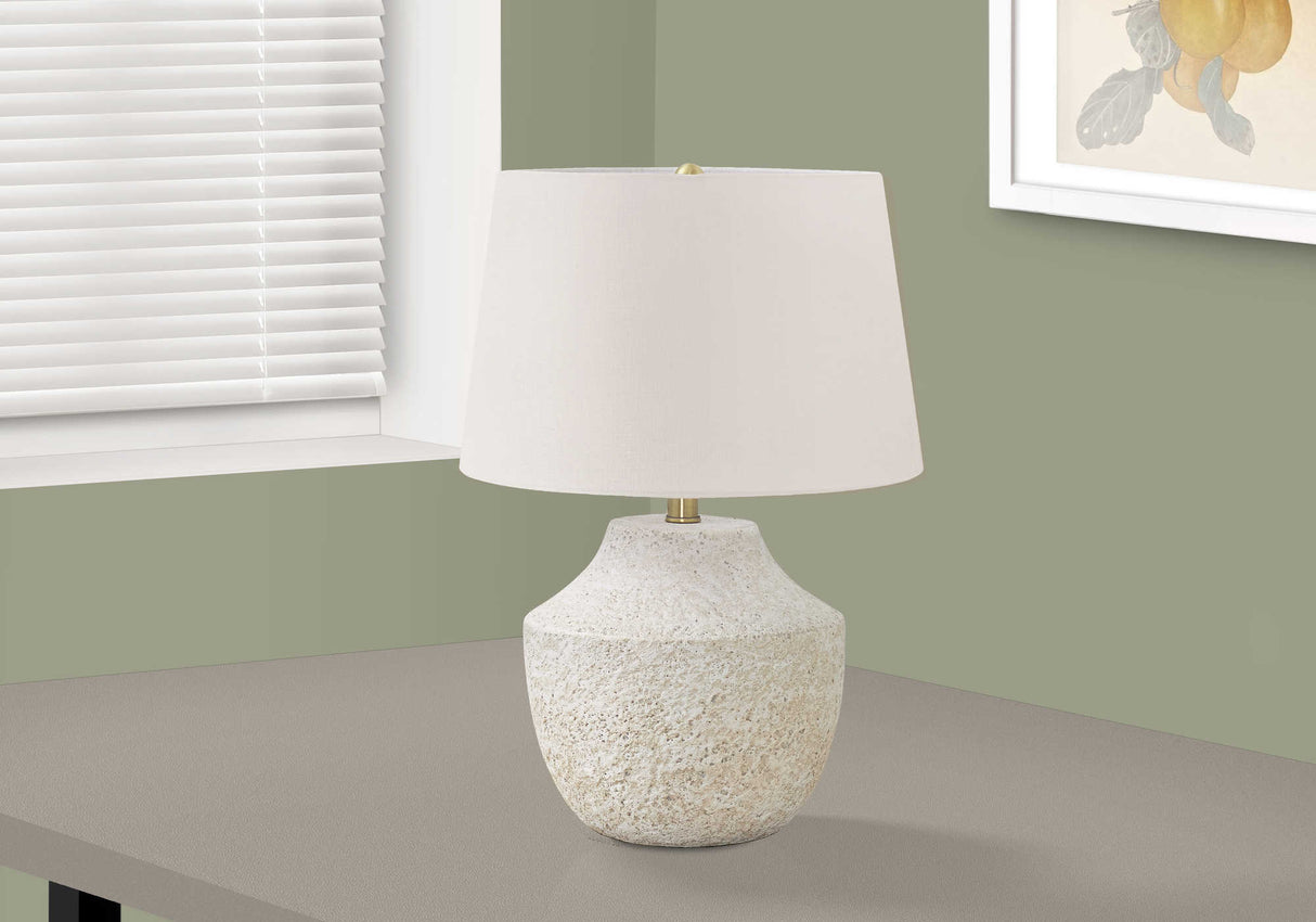 Lampe de table en béton crème 20 po.