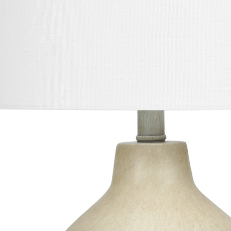 Lampe de table en béton beige lisse 24 po.