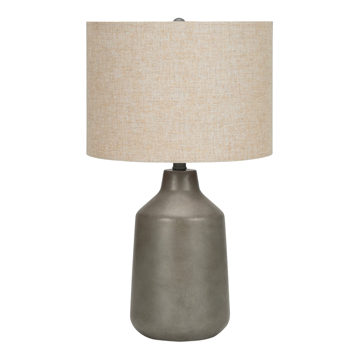 Lampe de table en béton gris lisse 24 po.