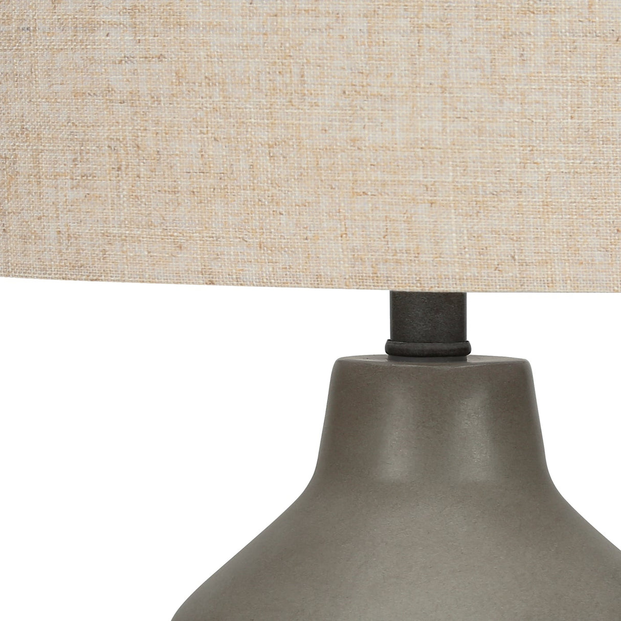 Lampe de table en béton gris lisse 24 po.