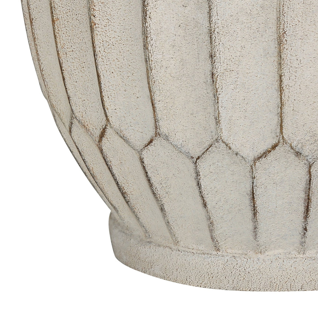 Lampe de table en résine crème texturée 24 po.