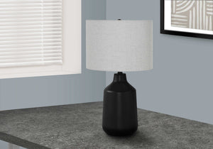 Lampe de table en béton noir lisse 24 po.