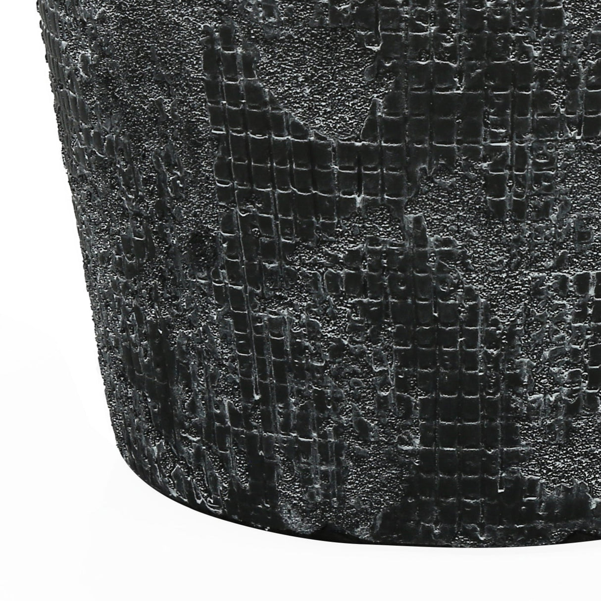 Lampe de table en céramique noire texturée 24 po.