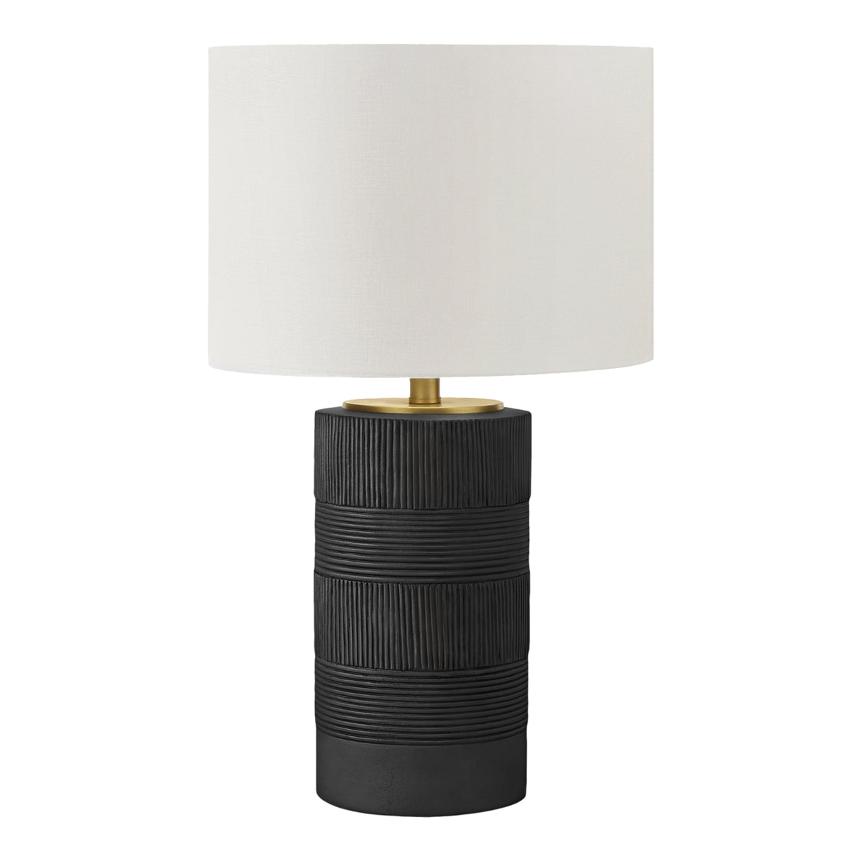 Lampe de table en résine noire et dorée 24 po.