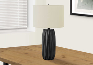 Lampe de table en céramique noire 25 po.