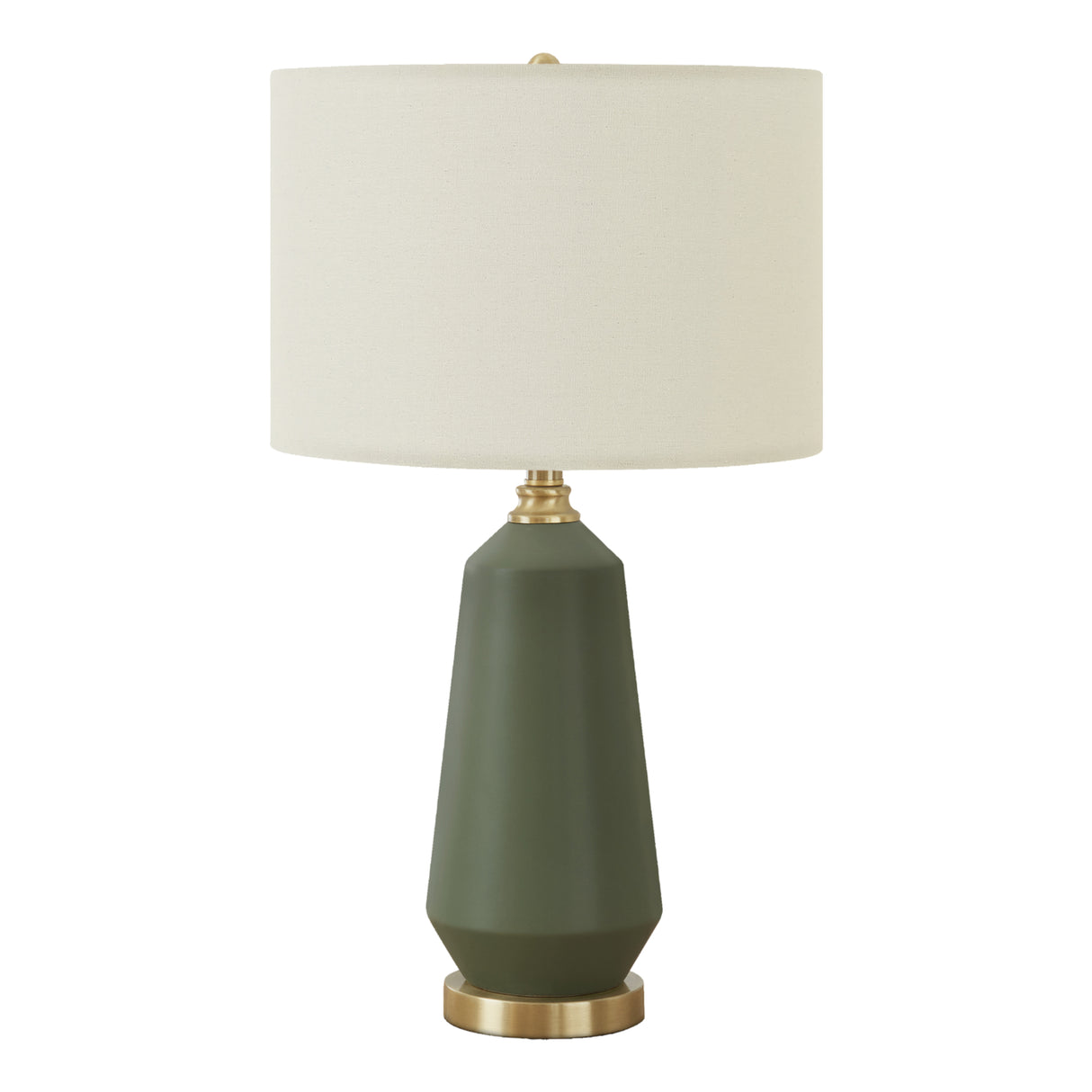 Lampe de table en céramique verte 26 po.