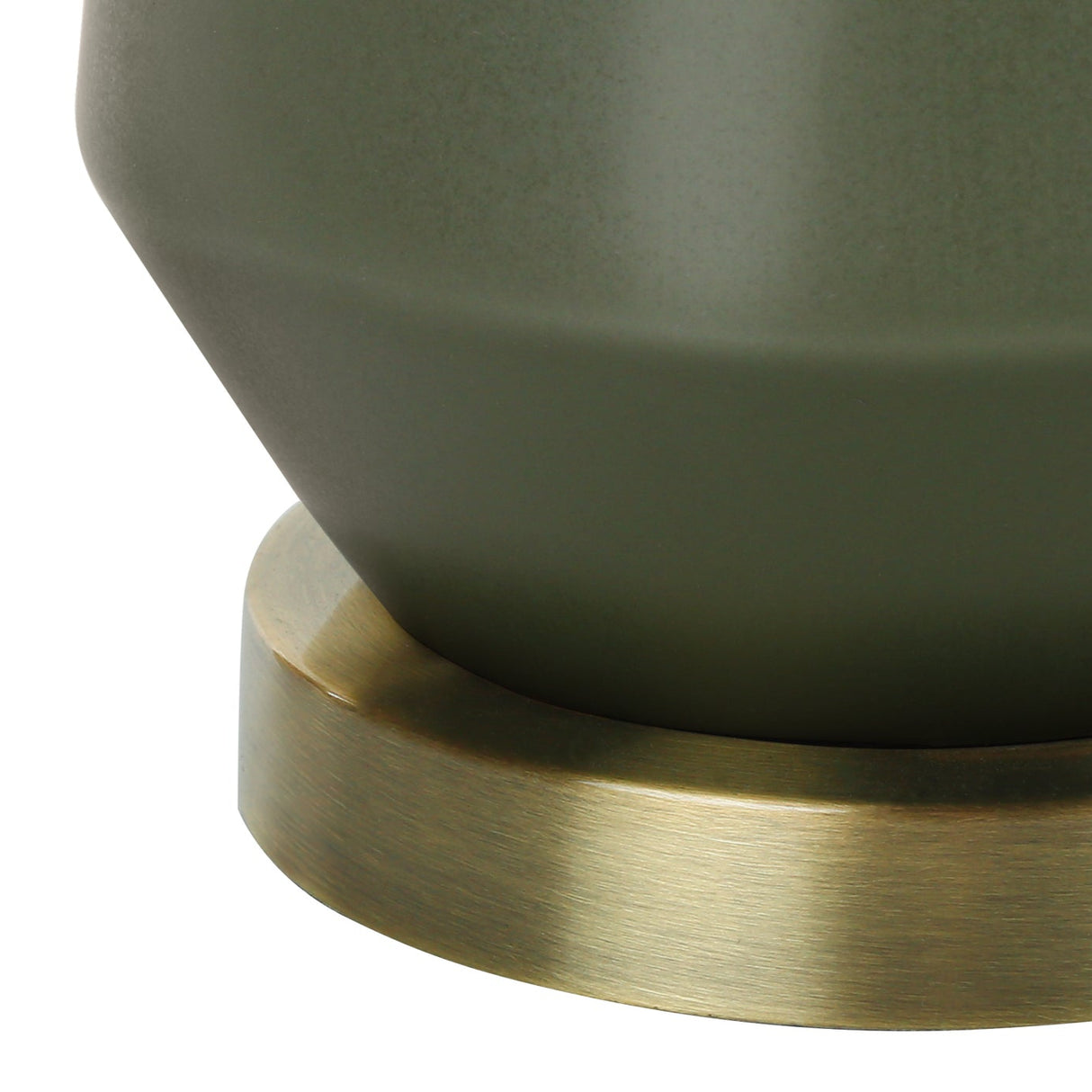 Lampe de table en céramique verte 26 po.