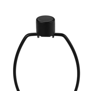 Lampe de table en métal noir 28 po.