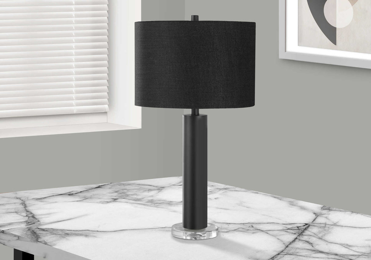 Lampe de table en métal noir 28 po.