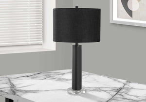 Lampe de table en métal noir 28 po.