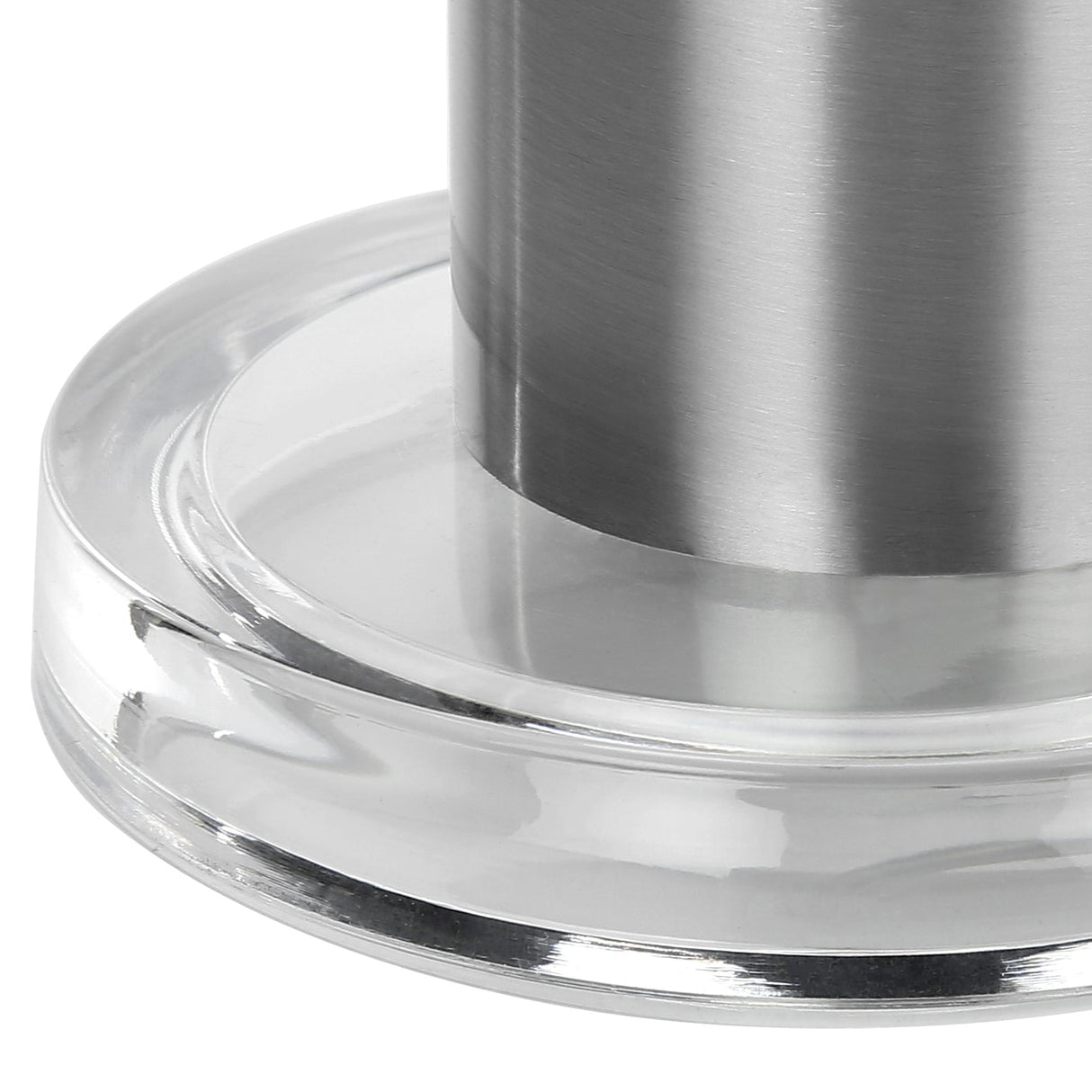 Lampe de table en métal nickel 28 po.