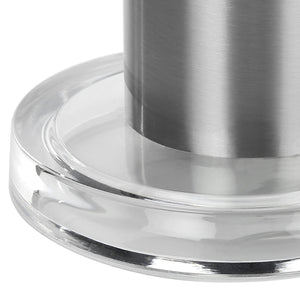Lampe de table en métal nickel 28 po.