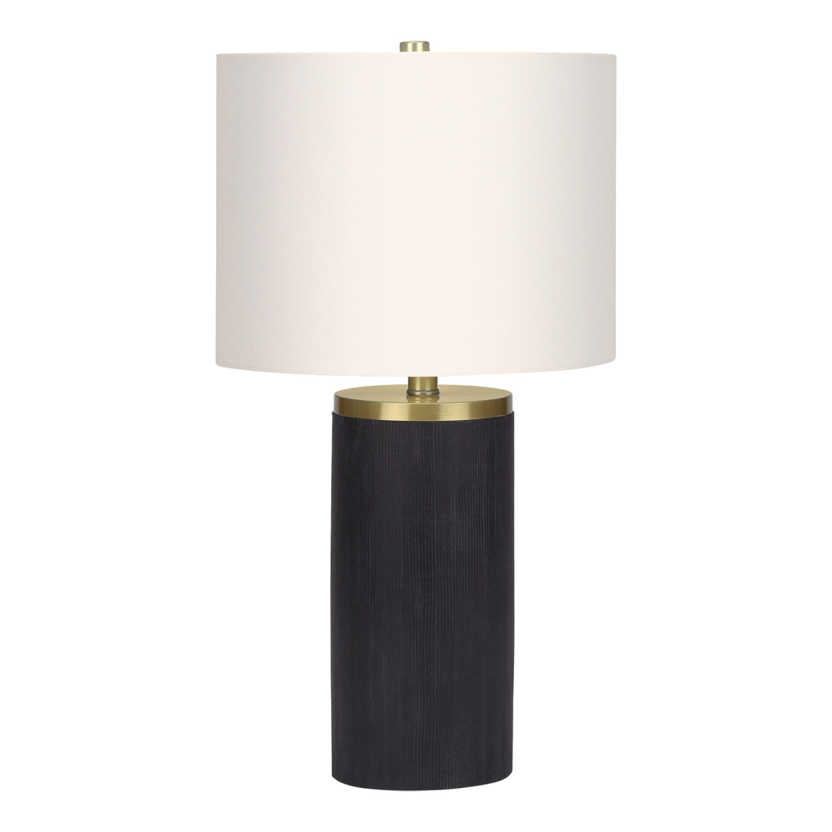Lampe de table en béton noir et or 24 po.