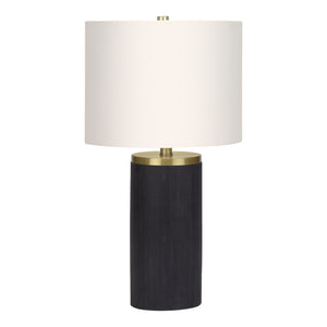 Lampe de table en béton noir et or 24 po.