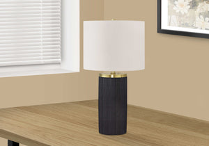 Lampe de table en béton noir et or 24 po.