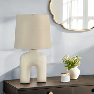 Lampe de table en résine crème 25 po - I 9728