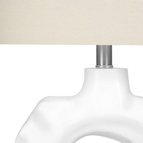Lampe de table en résine blanche 25 po.