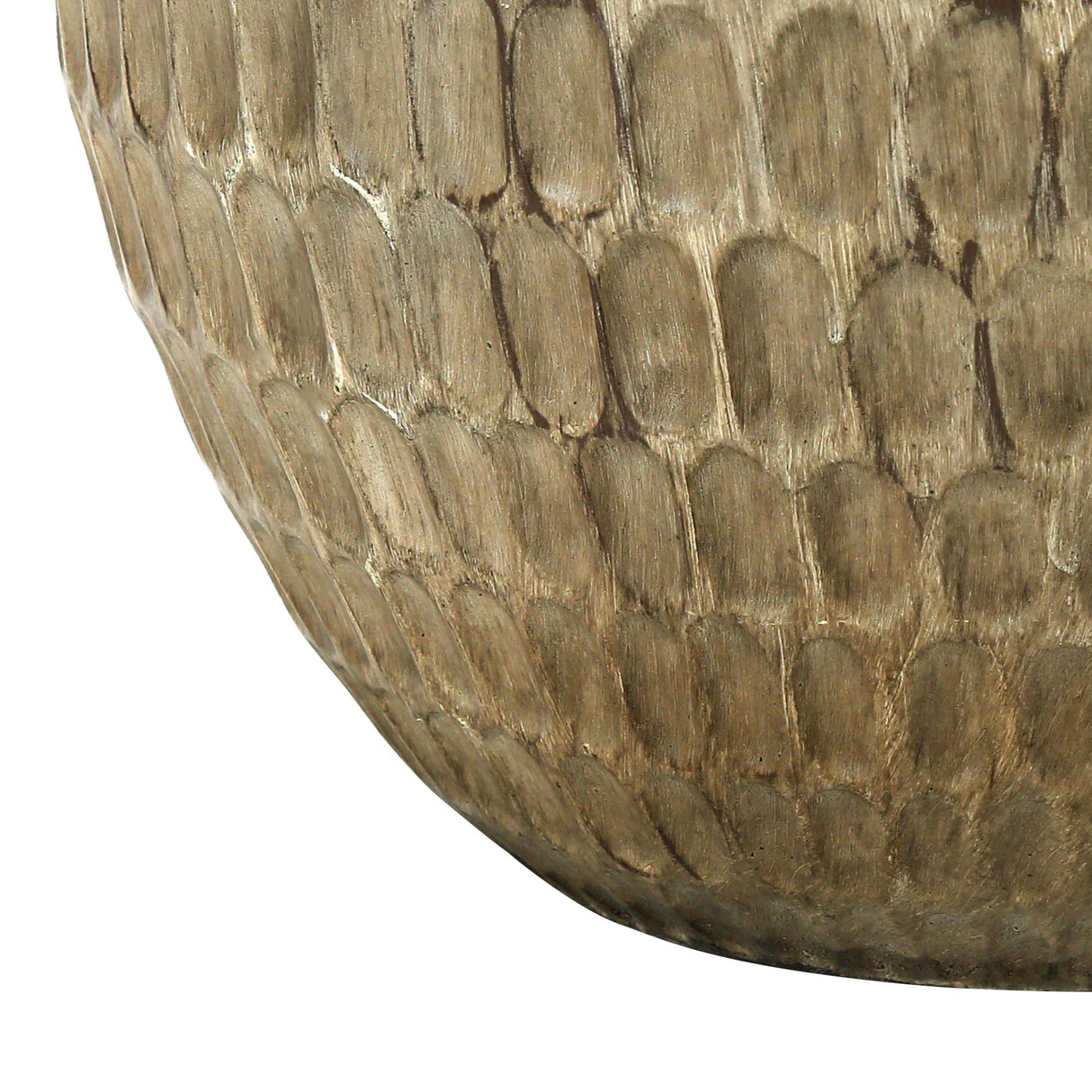 Lampe de table en résine brune texturée 25 po.