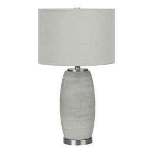 Lampe de table en céramique grise texturée 25 po.