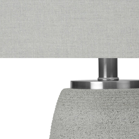 Lampe de table en céramique grise texturée 25 po.