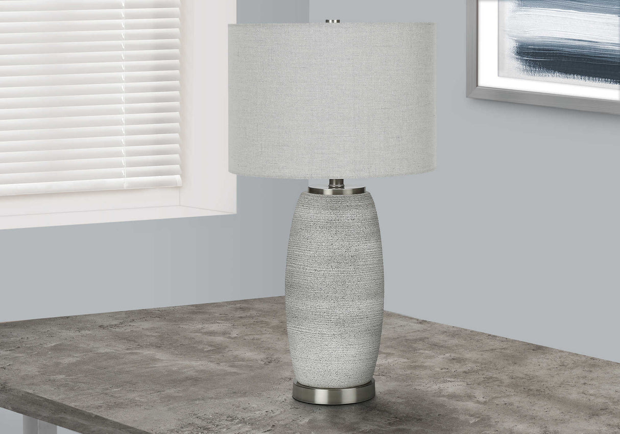 Lampe de table en céramique grise texturée 25 po.
