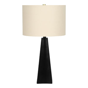 Lampe de table en résine noire 27 po.