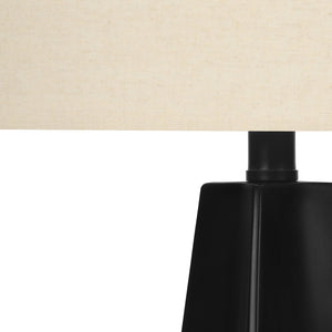 Lampe de table en résine noire 27 po.
