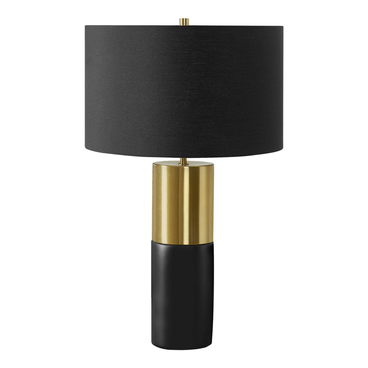 Lampe de table en béton noir et or 25 po.